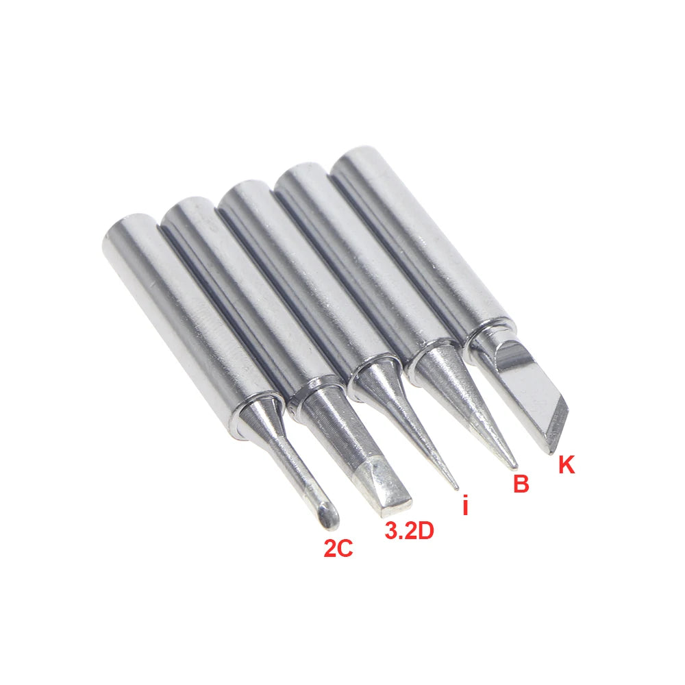 5Pcs 900M-T Pure Copper Soldering Iron Tip Soldering iron BGA Soldering Station Lead-free Solder Tips Branding Iron Welding