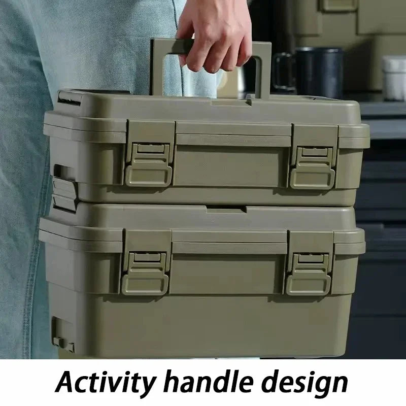 Complete Tool Box Storage Organizer Hardware Parts Tool Box Double-layer Camping Tools Case Portable Carry Case Professional