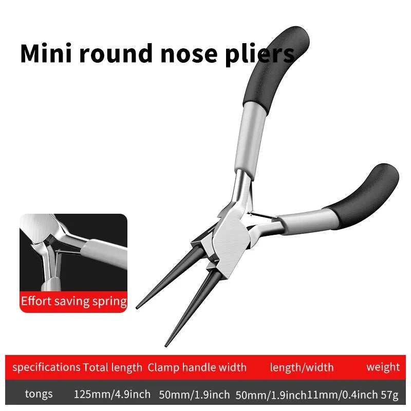 Diy Jewelry Accessories Making Tools Grey Black Coated Plastic Handle Pliers 1pc/bag