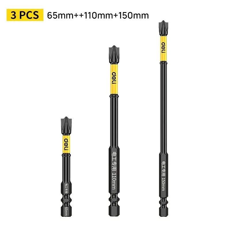 Non-slip Cross Screwdriver Set Magnetic Batch Head Magnetic Batch Head Impact Screw Driver Bit 65/110/150mm