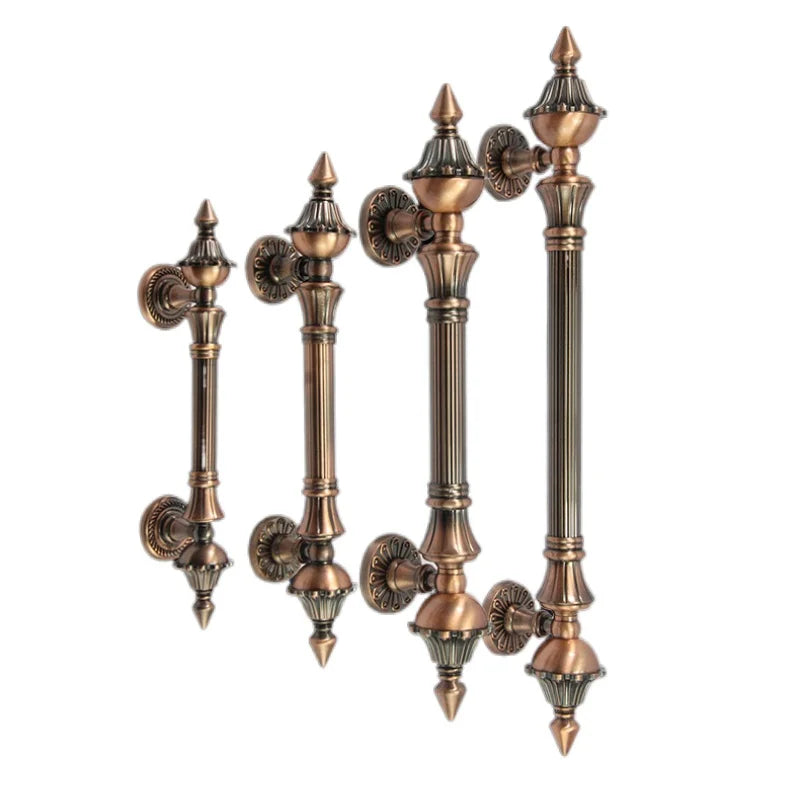 1pcs Door Handle Antique Zinc Alloy 280-550mm Length Handle Door Pull Bronze Gate Hotel Entrance Shopping Mall Door Handle