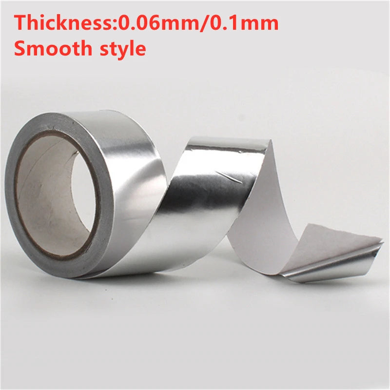 High Temperature Resistance Aluminum Foil Tape Kitchen Pipe Repair Tape Adhesive Sealing Foil Heat Insulation Leak Proof Tape