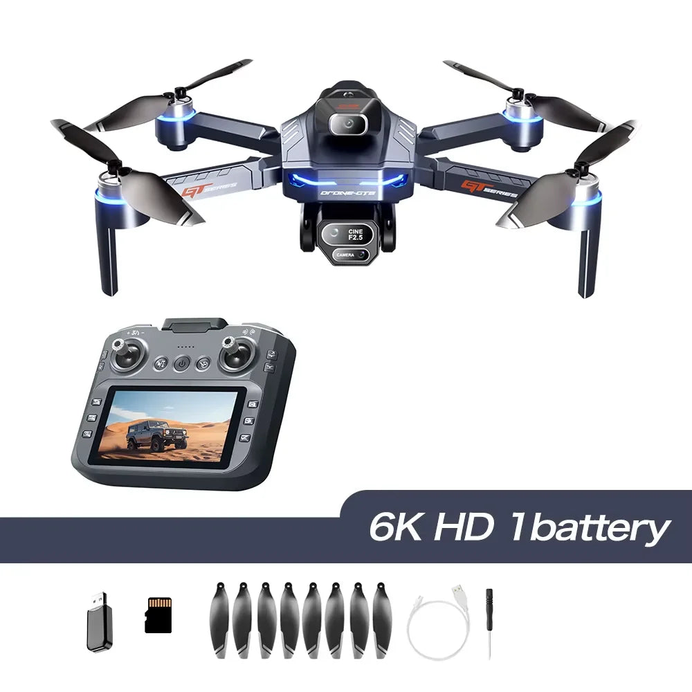 New GT8 Drone Aerial Deone Foldable Quadcopter Obstacle Avoidance GPS WIFI Drones With Camera HD 8K GPS Professional Dual Camera