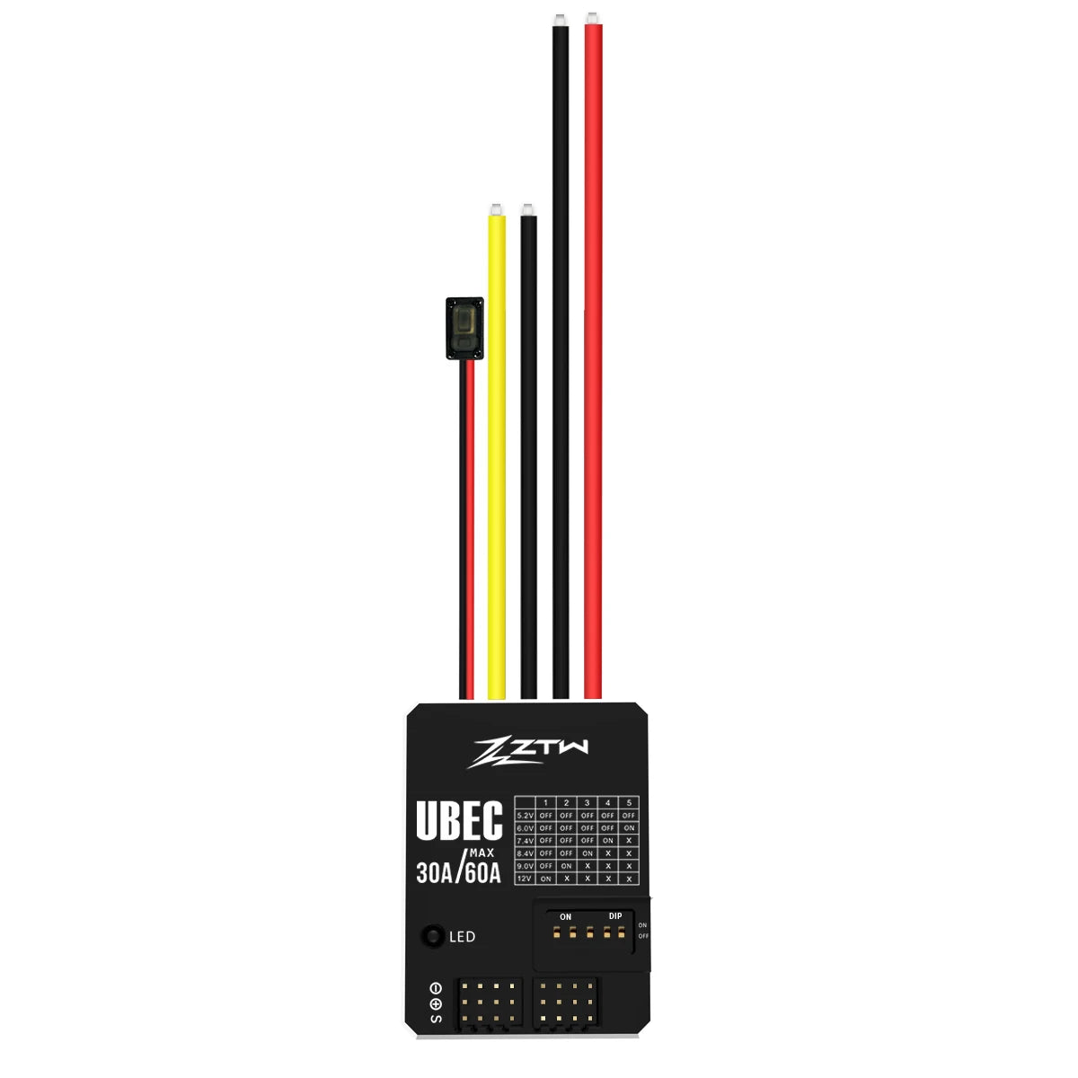 ZTW UBEC 30A HV 3-18S Adjustable Output Voltage 5.2V-12V External BEC For RC Airplane Quadcopter Drone