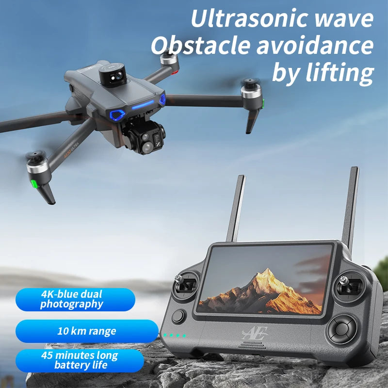 New Ae30 Gps Drone 8k Hd Camera 3 Axes Cardan Wifi Avoid Obstacles Fpv Brushless Touch Screen Remote Control Quadcopter Toys