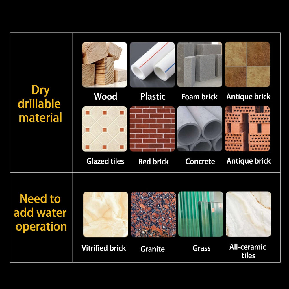 5/6Pcs Set Cross Hex Tile Drill Bits Set for Glass Ceramic Concrete Carbide Hole Opener Brick Hard Alloy Triangle Bit Tool Kit