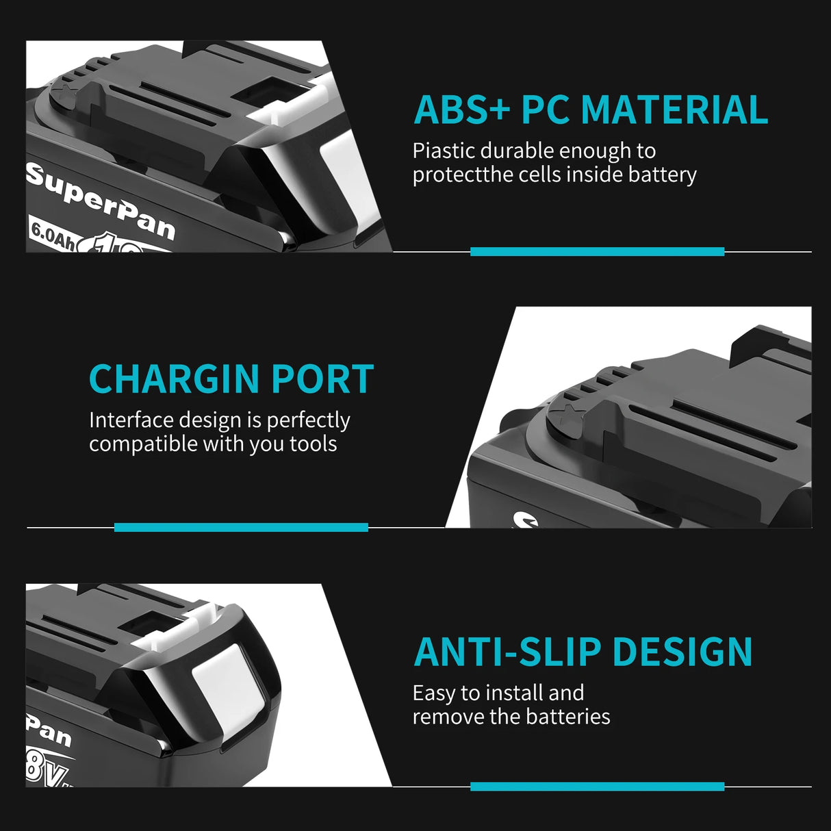 18V Rechargeable Battery - Compatible with Makita Tools, Ensuring Long-lasting Power Supply for Your Tools