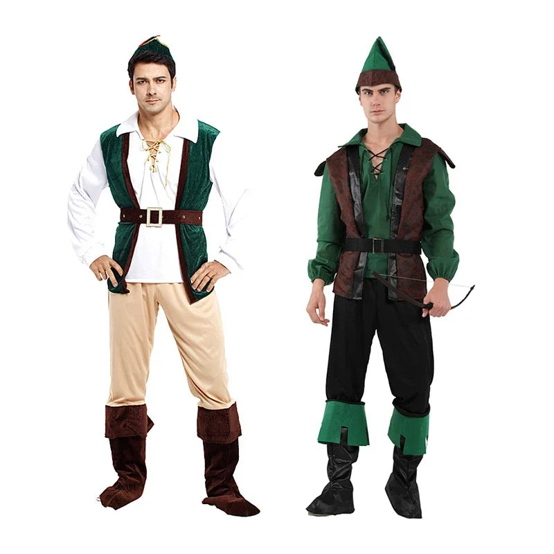 3 style Adult Peter Pan Men Pirate Cosplay Halloween Forest prince Costume Masquerade Christmas Jungle Hunter Indians huntsman