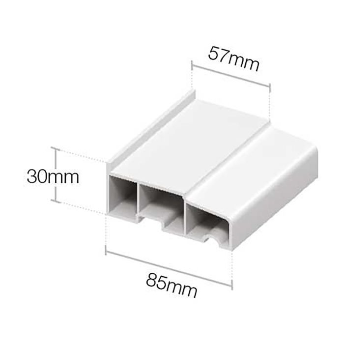 UPVC Window Cill (Sill) Including End Caps - Various Colours and Sizes