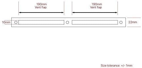 Window Trickle Slot Vent - Dark Brown, 440mm