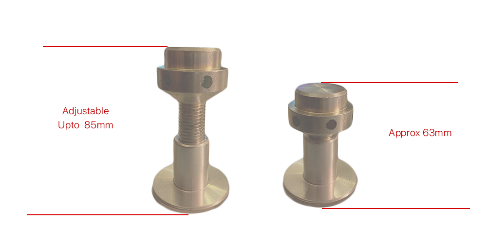 Adjustable load-bearing structural support bay pole jack for UPVC/aluminium/timber windows, doors and construction - Round Bay Jack, LINIAR LAN332