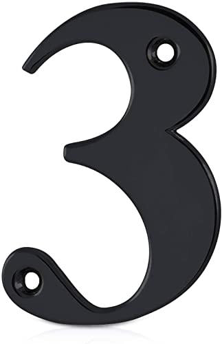 Elegant Front Door House Number Numerals in White, Polished Chrome, Polished Gold, Satin Silver, Black, 0, 1, 2, 3, 4, 5, 6, 7, 8, 9