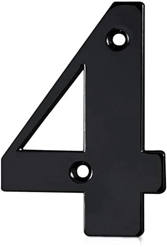 Elegant Front Door House Number Numerals in White, Polished Chrome, Polished Gold, Satin Silver, Black, 0, 1, 2, 3, 4, 5, 6, 7, 8, 9