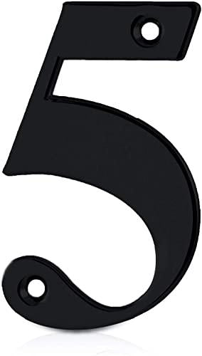 Elegant Front Door House Number Numerals in White, Polished Chrome, Polished Gold, Satin Silver, Black, 0, 1, 2, 3, 4, 5, 6, 7, 8, 9