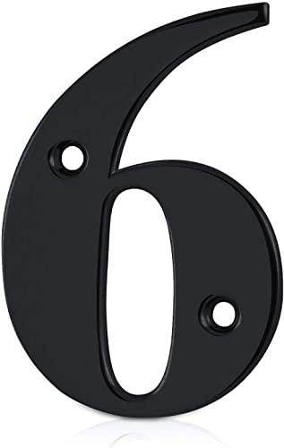 Elegant Front Door House Number Numerals in White, Polished Chrome, Polished Gold, Satin Silver, Black, 0, 1, 2, 3, 4, 5, 6, 7, 8, 9