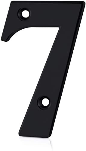 Elegant Front Door House Number Numerals in White, Polished Chrome, Polished Gold, Satin Silver, Black, 0, 1, 2, 3, 4, 5, 6, 7, 8, 9