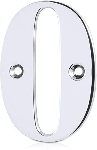 Elegant Front Door House Number Numerals in White, Polished Chrome, Polished Gold, Satin Silver, Black, 0, 1, 2, 3, 4, 5, 6, 7, 8, 9