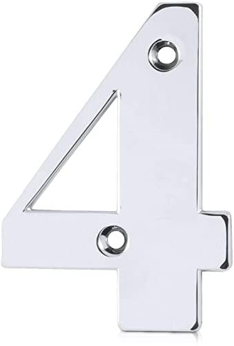 Elegant Front Door House Number Numerals in White, Polished Chrome, Polished Gold, Satin Silver, Black, 0, 1, 2, 3, 4, 5, 6, 7, 8, 9