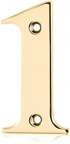 Elegant Front Door House Number Numerals in White, Polished Chrome, Polished Gold, Satin Silver, Black, 0, 1, 2, 3, 4, 5, 6, 7, 8, 9