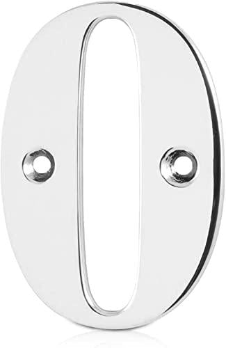 Elegant Front Door House Number Numerals in White, Polished Chrome, Polished Gold, Satin Silver, Black, 0, 1, 2, 3, 4, 5, 6, 7, 8, 9