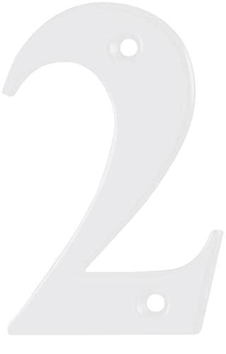 Elegant Front Door House Number Numerals in White, Polished Chrome, Polished Gold, Satin Silver, Black, 0, 1, 2, 3, 4, 5, 6, 7, 8, 9