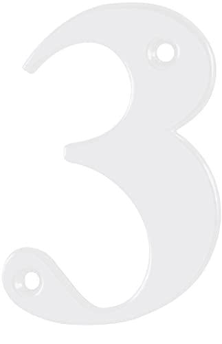 Elegant Front Door House Number Numerals in White, Polished Chrome, Polished Gold, Satin Silver, Black, 0, 1, 2, 3, 4, 5, 6, 7, 8, 9