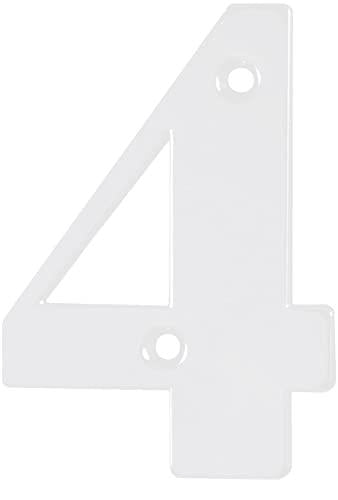 Elegant Front Door House Number Numerals in White, Polished Chrome, Polished Gold, Satin Silver, Black, 0, 1, 2, 3, 4, 5, 6, 7, 8, 9