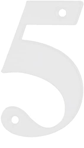 Elegant Front Door House Number Numerals in White, Polished Chrome, Polished Gold, Satin Silver, Black, 0, 1, 2, 3, 4, 5, 6, 7, 8, 9