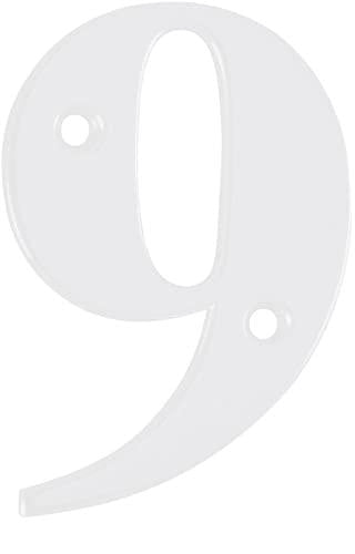 Elegant Front Door House Number Numerals in White, Polished Chrome, Polished Gold, Satin Silver, Black, 0, 1, 2, 3, 4, 5, 6, 7, 8, 9