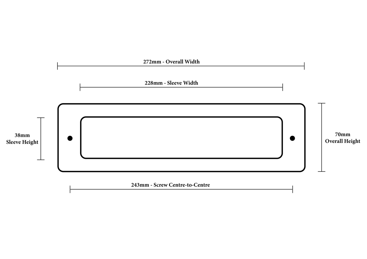 Primrox Window and Door Hardware Spares, Parts and Accessories. 10 inch UPVC Letterplate Easy Fix - Available in White, Polished Chrome and Polished Gold Specification