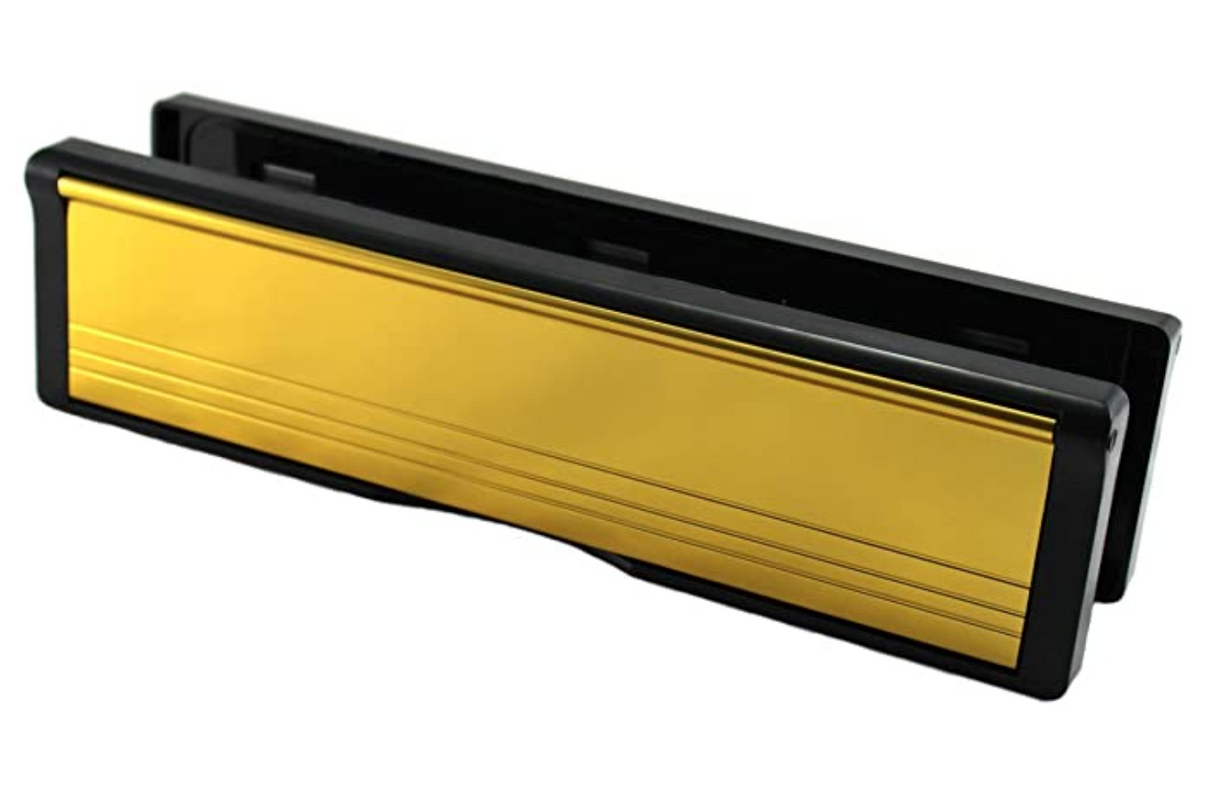 Primrox Window and Door Hardware Spares, Parts and Accessories. 10 inch UPVC Letterplate Easy Fix - Available in White, Polished Chrome and Polished Gold