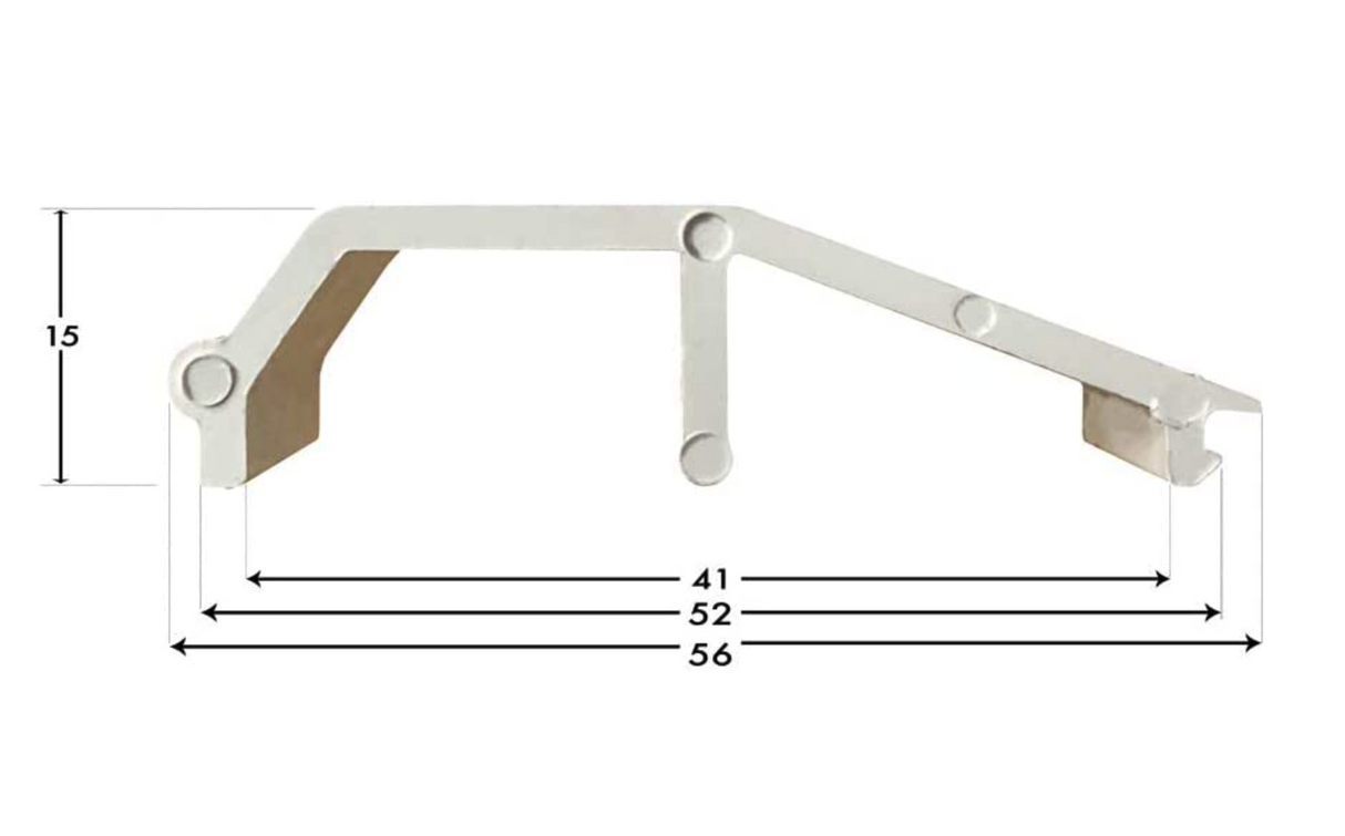 Draught (draft) prevention door and window adjusting ramp - White