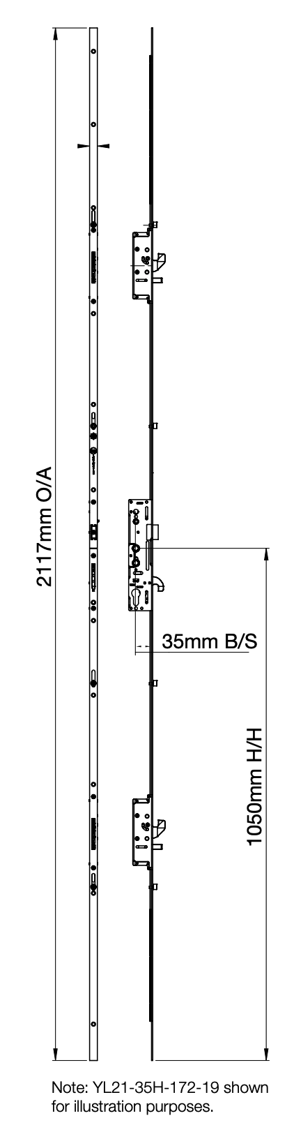 Yale Lockmaster Multipoint UPVC Door Lock Inc. Left or Right Keep
