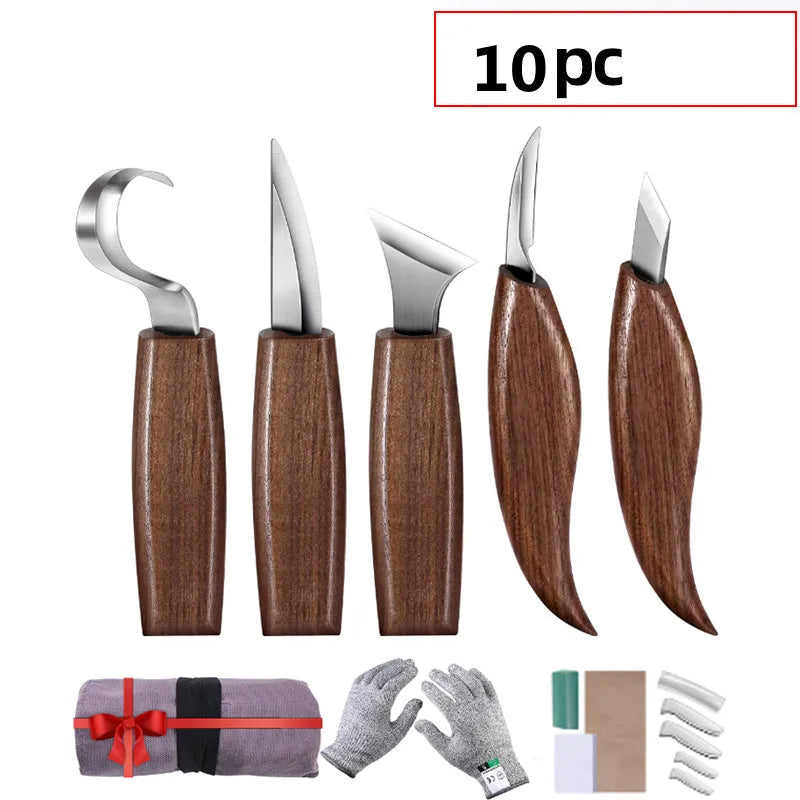 Wood Carving Chisel Cutter Knife Tools Set UK