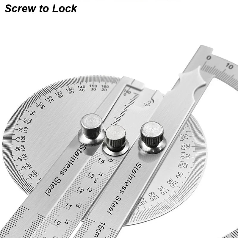 Angle Meter Measure Protractor Ruler Metal Finder 180 Degree Guage Gon UK