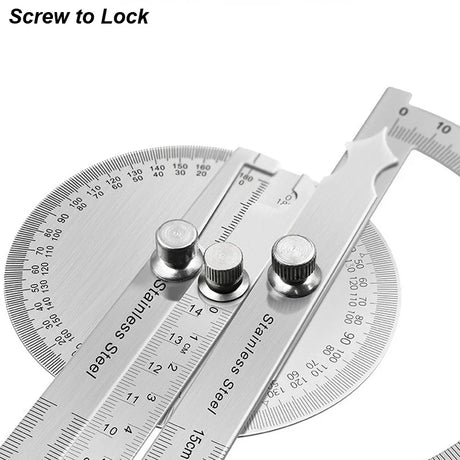 Angle Meter Measure Protractor Ruler Metal Finder 180 Degree Guage Gon UK