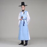 South Korea Hanbok Men's Traditional Court Costume Ancient Costume Long Robe Shirt Ethnic Minority Korean Portrait Performance Costume