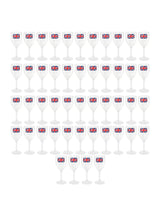 Pack of 12 Union Flag Plastic Wine Glasses - 300ml/10oz Durable, Reusable Cups for Parties, BBQs & British Celebrations