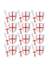 England Inflatable Sword & Shield Set – 24" Sword & 18"x13" Shield – Perfect for Sports Events & English Celebrations!