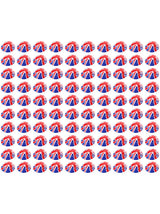 Union 6 Pack Union Flag Bowler Hats – Classic Plastic Hat for VE Day UK