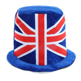 Soft Union Flag Top Hat – Velour Hat for VE Day, King’s Coronation & B UK