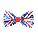 Union Flag Sequin Bow Tie – Sparkly Patriotic Accessory in Multipacks UK