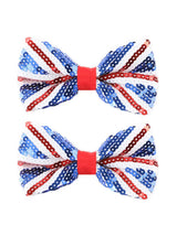 Union Flag Sequin Bow Tie – Sparkly Patriotic Accessory in Multipacks UK