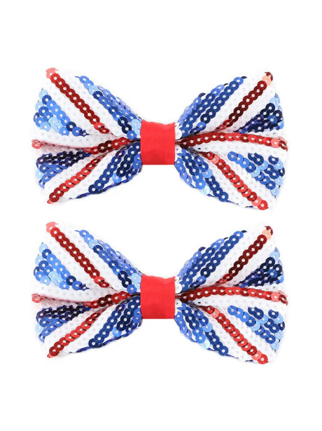 Union Flag Sequin Bow Tie – Sparkly Patriotic Accessory in Multipacks UK