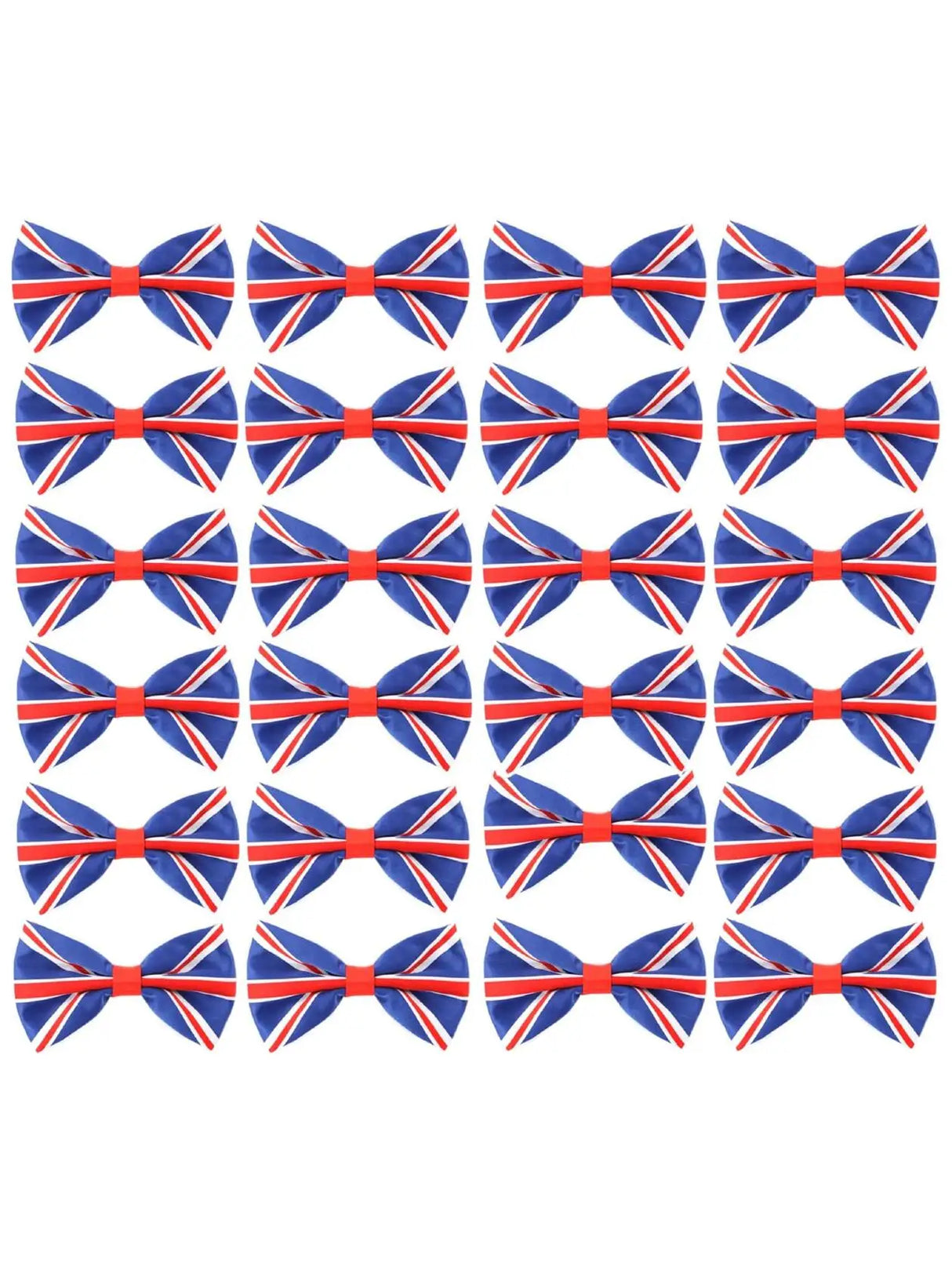 Union Flag Bow Tie – Elasticated Patriotic Accessory in Multipacks for UK