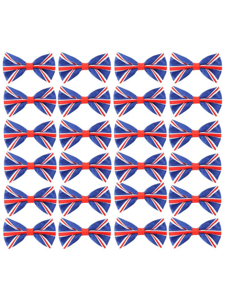 Union Flag Bow Tie – Elasticated Patriotic Accessory in Multipacks for UK