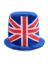 Soft Union Flag Top Hat – Velour Hat for VE Day, King’s Coronation & B UK