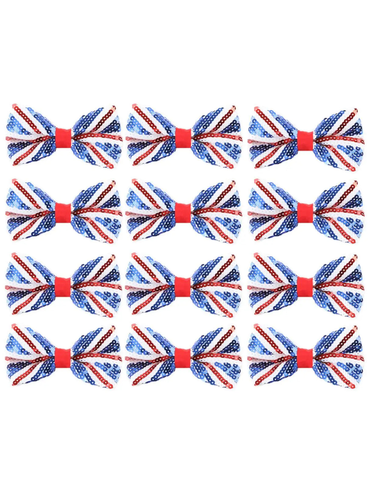 Union Flag Sequin Bow Tie – Sparkly Patriotic Accessory in Multipacks UK