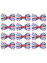 Union Flag Sequin Bow Tie – Sparkly Patriotic Accessory in Multipacks UK