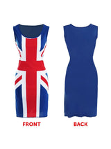 Ladies Union Flag Dress - Red, White and Blue Union Flag Flag Classic Dress – 90s Music Icons, Brit Pop, VE Day, Jubilee Dress